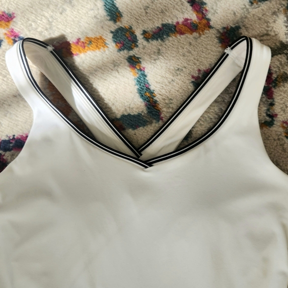 All in Motion White Chemise with Black Trim - Picture 5 of 7